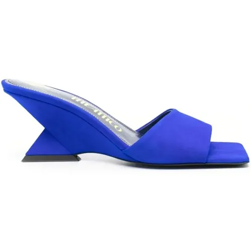 Cheope Cobalt Mule Sandals , female, Sizes: 3 UK, 4 UK, 7 UK, 5 UK - The Attico - Modalova