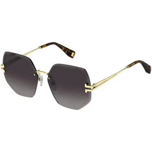 Gold Havana Brown Shaded Sunglasses , female, Sizes: 62 MM - Marc Jacobs - Modalova
