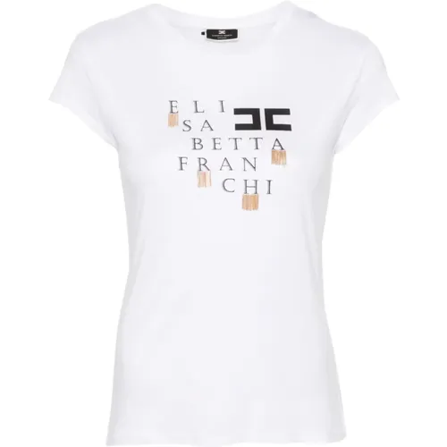 Fashionable T-Shirts and Polos , female, Sizes: M, L - Elisabetta Franchi - Modalova