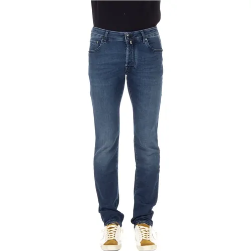 Denim Jeans mit Sartorialen Details , Herren, Größe: W37 - Jacob Cohën - Modalova