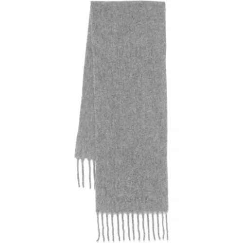 Grey Alpaca Wool Blend Scarf , female, Sizes: ONE SIZE - PESERICO - Modalova