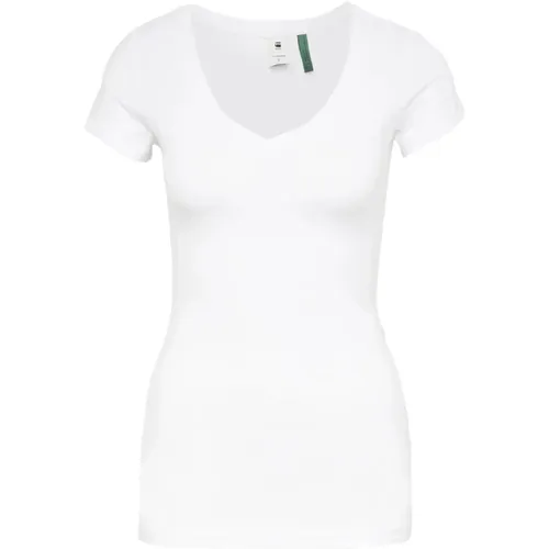 T-Shirt Base V-Neck T-Shirt Base Cap V-Neck Slim fit Ribbed jersey - G-Star - Modalova