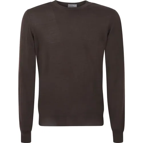 Brauner Merino Langarm-Sweatshirt , Herren, Größe: M - Drumohr - Modalova