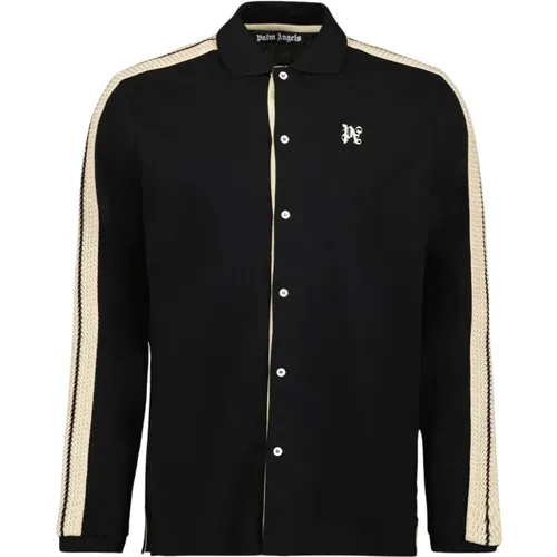 Monogram Shirt Classic Long Sleeve , male, Sizes: M, L, XL - Palm Angels - Modalova