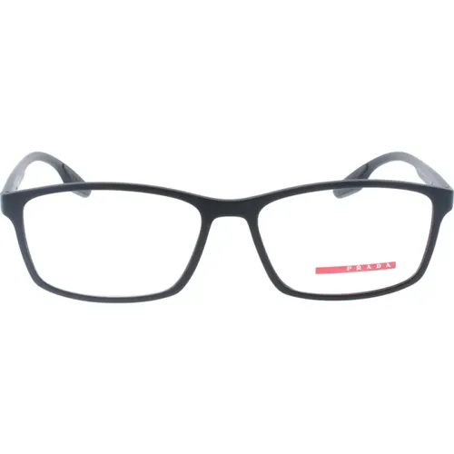 Sportliche Sonnenbrille Schwarzer Rahmen , Herren, Größe: 56 MM - Prada - Modalova