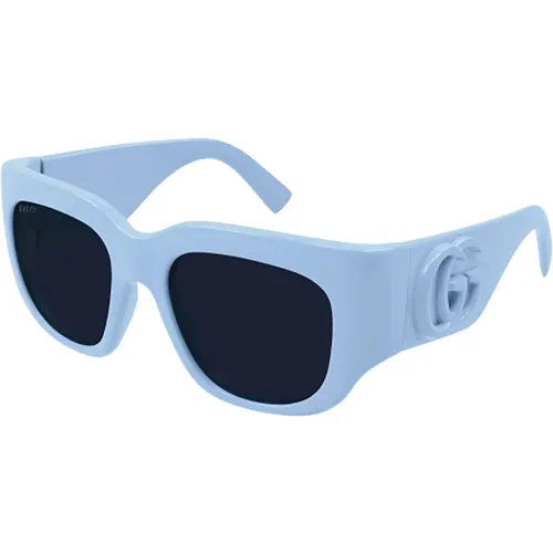 Blaue Sonnenbrille für Frauen - Gucci - Modalova