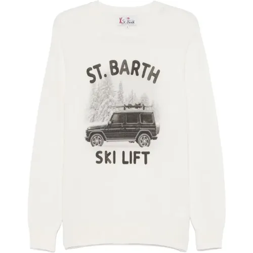 Grafikdruck Pullover Grau - MC2 Saint Barth - Modalova