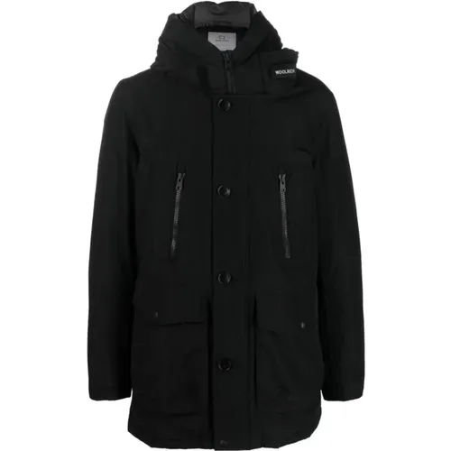 Parka with Logo , male, Sizes: M, L - Woolrich - Modalova