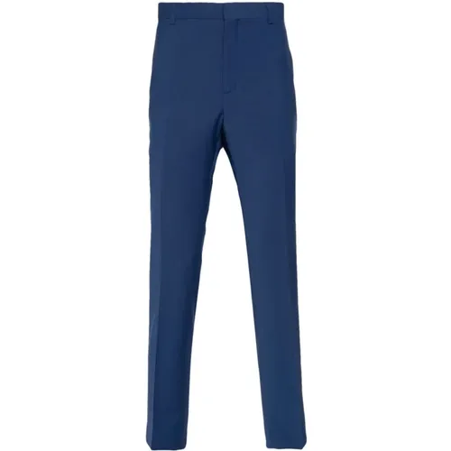 Blaue Wollmischung Maßgeschneiderte Hose , Herren, Größe: XL - Calvin Klein - Modalova