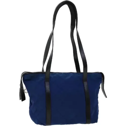 Navy Nylon Shoulder Bag , female, Sizes: ONE SIZE - Prada Vintage - Modalova