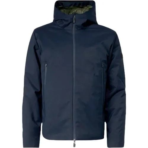 Hooded Zipper Coat , male, Sizes: L, 2XL, XL, 3XL - Emporio Armani EA7 - Modalova