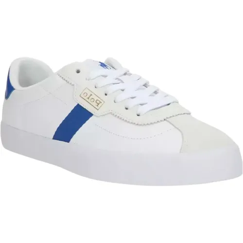 Weiße Ledersneakers Court VLC II - Ralph Lauren - Modalova