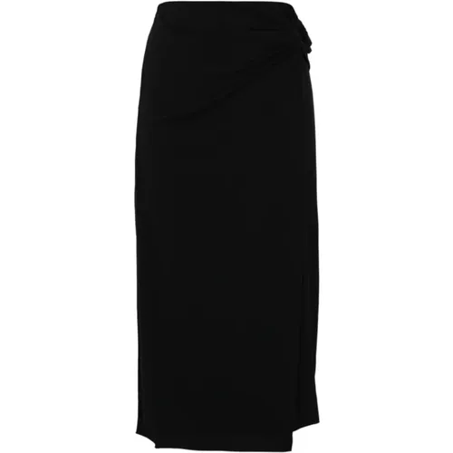 Wrap Jersey Skirt , female, Sizes: L, M, S - Max Mara Weekend - Modalova