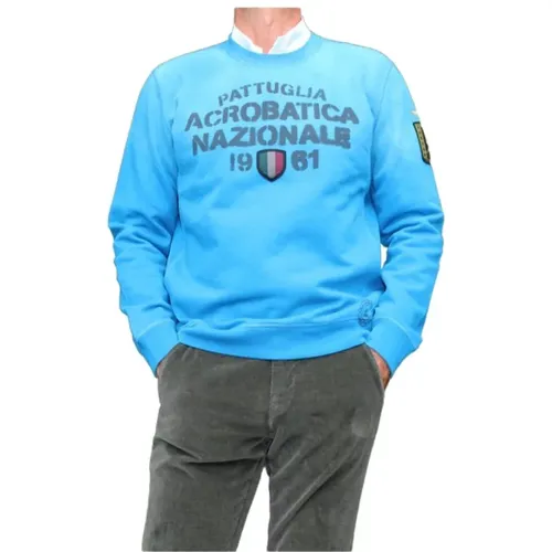 Vintage Gewaschener Sweatshirt , Herren, Größe: M - aeronautica militare - Modalova