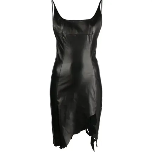 Schwarzes Kleid mit Unebenem Saum , Damen, Größe: XS - Coperni - Modalova