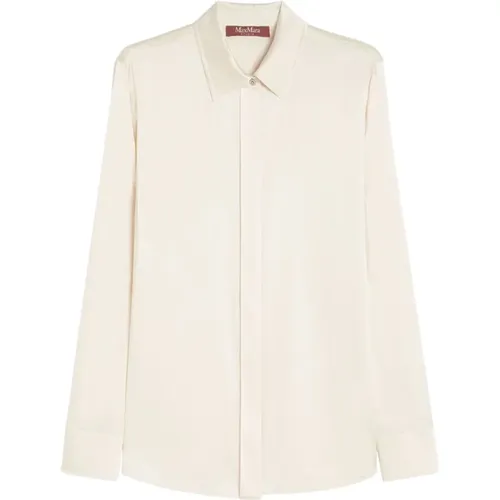 Silk Classic Shirt , female, Sizes: S, M - Max Mara Studio - Modalova