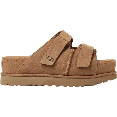 Chestnut Leather Platform Sandals , female, Sizes: 7 UK - Ugg - Modalova