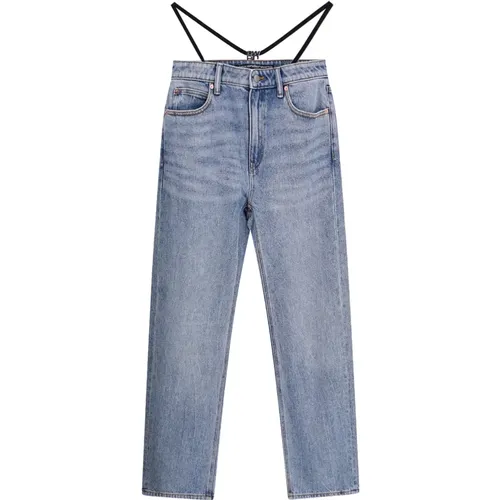 Blaue Wide Leg Jeans mit Stretchgurt , Damen, Größe: W26 - alexander wang - Modalova