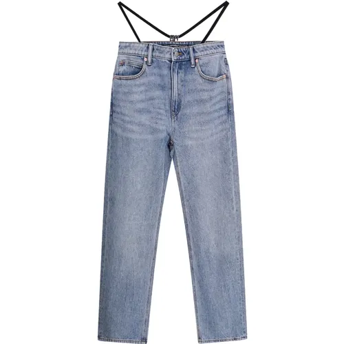 Blaue Wide Leg Jeans mit Stretchgurt , Damen, Größe: W27 - alexander wang - Modalova