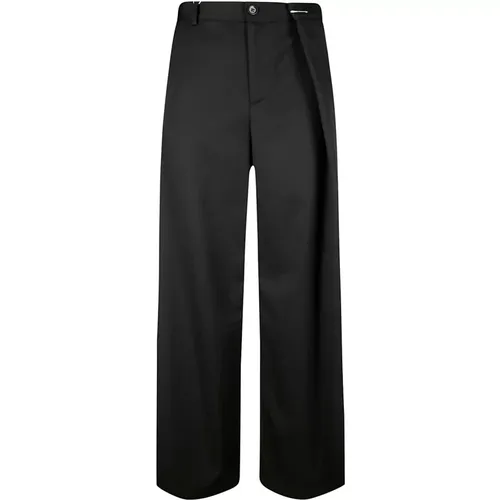 Klassische Hose mit Vorderfalten , Damen, Größe: 2XS - MM6 Maison Margiela - Modalova