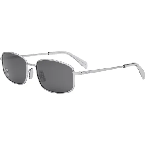 Silver Asian Fit Large Sunglasses , unisex, Sizes: ONE SIZE - Celine - Modalova