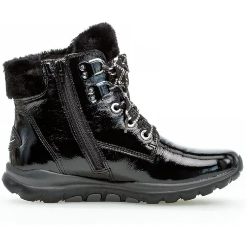 Schwarze Leder High-Top Sneakers - Gabor - Modalova