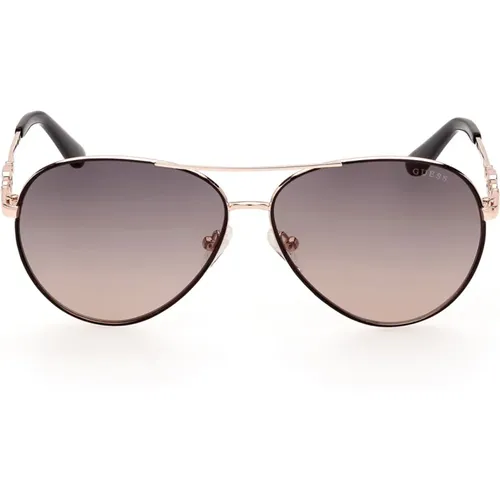 Elegant and Refined Pilot Sunglasses , unisex, Sizes: 58 MM - Guess - Modalova