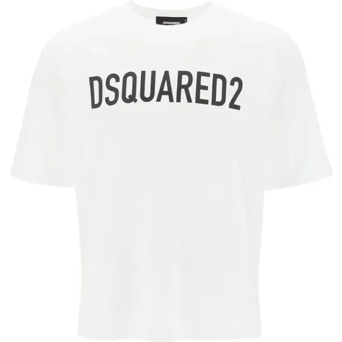 Lässiges Baumwoll-T-Shirt , Herren, Größe: 2XL - Dsquared2 - Modalova