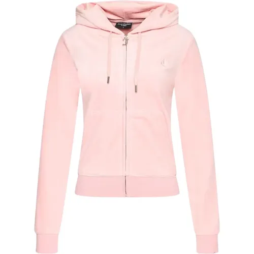 Velvet Hooded Sweatshirt , female, Sizes: L - Juicy Couture - Modalova
