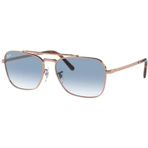 Stylish Caravan Sunglasses with Gold Frame , unisex, Sizes: 55 MM - Ray-Ban - Modalova