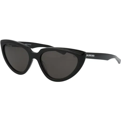 Stylische Sonnenbrille BB0182S,Schwarze Graue Sonnenbrille mit Auffälligem 3D-Design - Balenciaga - Modalova