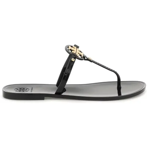 Ikone Goldfarbene Gummizehenstegsandalen , Damen, Größe: 35 EU - TORY BURCH - Modalova