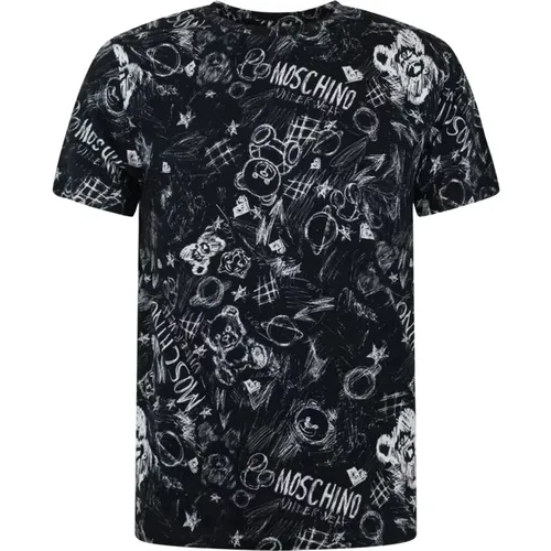 T-Shirts , Herren, Größe: M - Moschino - Modalova