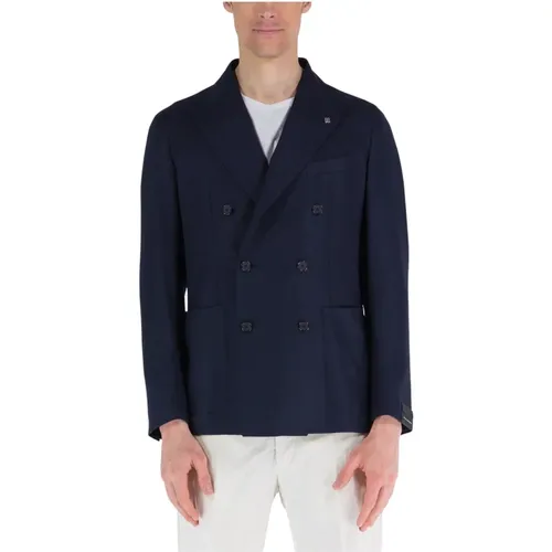 Montecarlo Double-Breasted Jacket , male, Sizes: 2XL - Tagliatore - Modalova