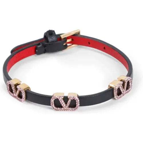 Red Leather Bracelet , female, Sizes: ONE SIZE - Valentino Garavani - Modalova