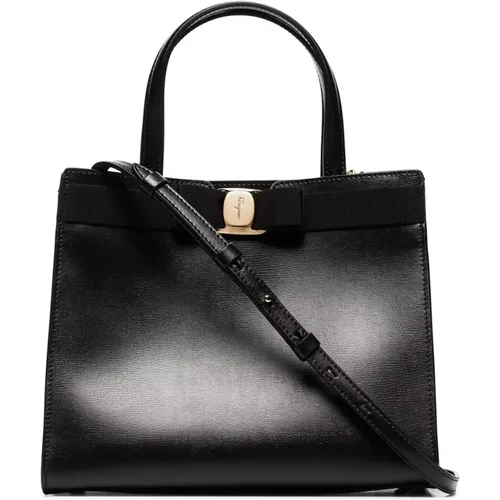 Handbag with Bow , female, Sizes: ONE SIZE - Salvatore Ferragamo - Modalova