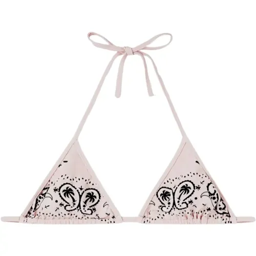 Paisley Triangle Bikini Top , female, Sizes: S, L, M - Palm Angels - Modalova