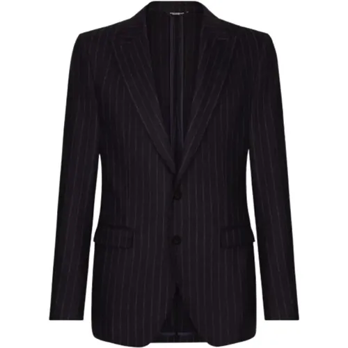 Pinstripe Wollmischung Blazer Jacke - Dolce & Gabbana - Modalova