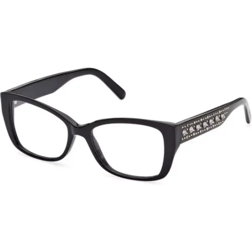 Schwarze Glänzende Fassung Stilvolle Brille - Swarovski - Modalova