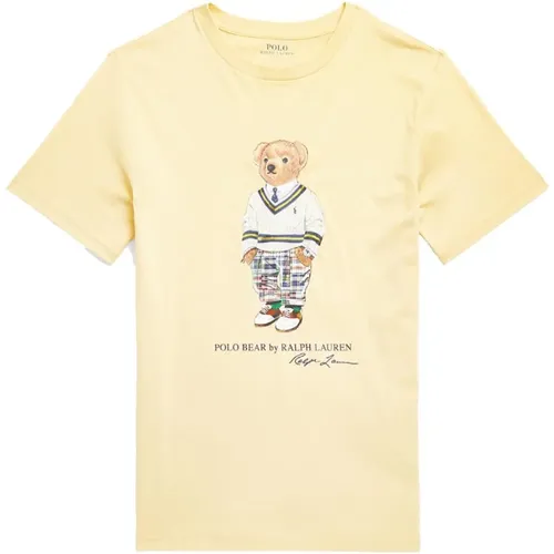 Gelbes Bären T-Shirt für Kinder - Polo Ralph Lauren - Modalova