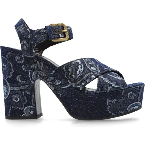 Plateau-Sandalen , Damen, Größe: 38 EU - ETRO - Modalova