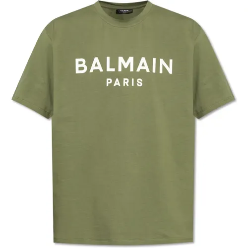 T-Shirt mit Logo , Herren, Größe: S - Balmain - Modalova