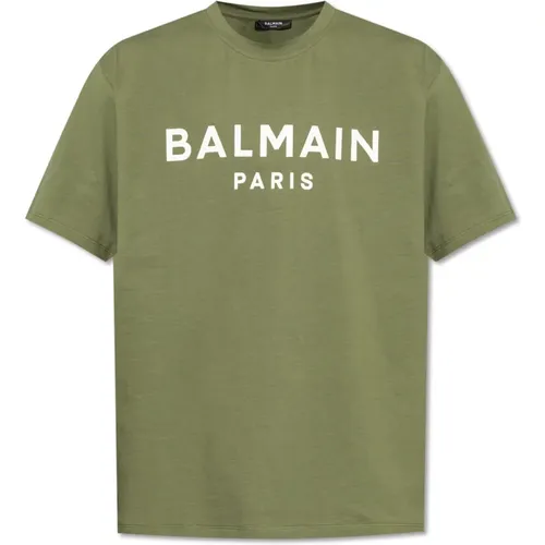 T-Shirt mit Logo , Herren, Größe: 2XL - Balmain - Modalova