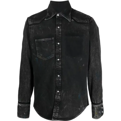 Upgrade Your Wardrobe with this Denim Shirt , male, Sizes: L - Maison Margiela - Modalova