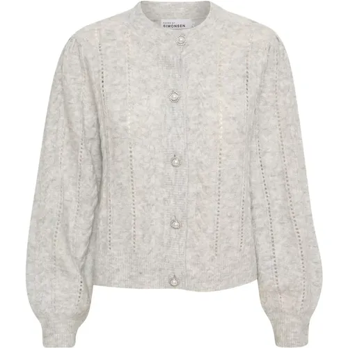 Noabellekb Cardigan in Opal Melange , female, Sizes: 2XS - Karen by Simonsen - Modalova