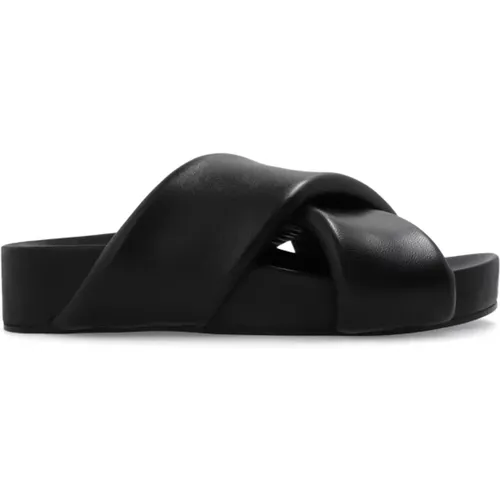 Leder-Slides , Damen, Größe: 35 EU - Jil Sander - Modalova