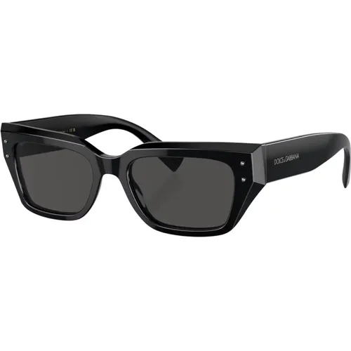Schwarz/Graue Sonnenbrille Dg4462 , Damen, Größe: 52 MM - Dolce & Gabbana - Modalova
