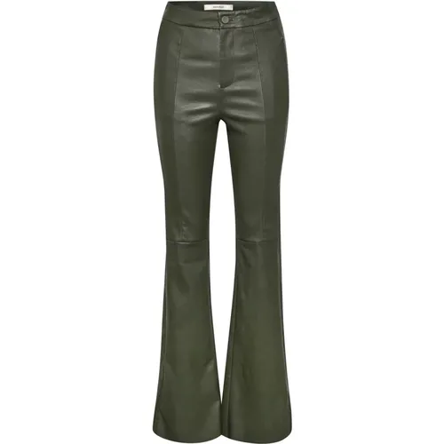 Wide Leather Pants , female, Sizes: XS, XL - Gestuz - Modalova