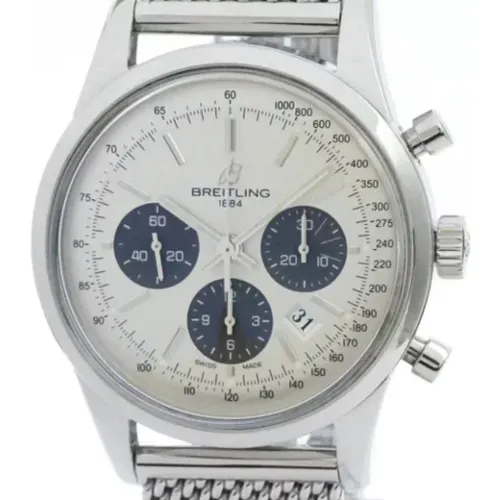 Pre-owned Stainless Steel watches , male, Sizes: ONE SIZE - Breitling Pre-owned - Modalova