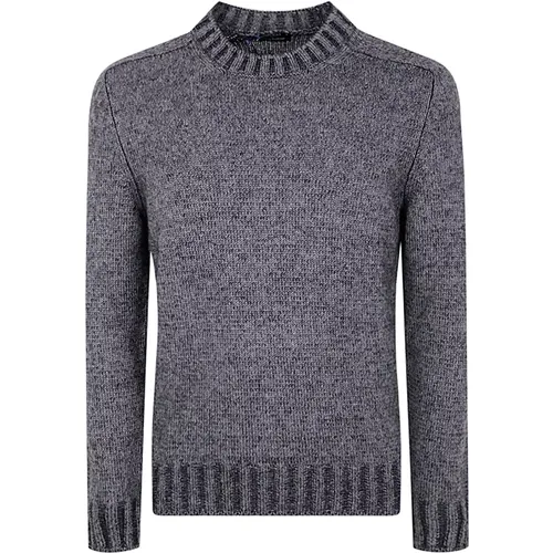 Grauer Strickpullover , Herren, Größe: XL - Barba Napoli - Modalova